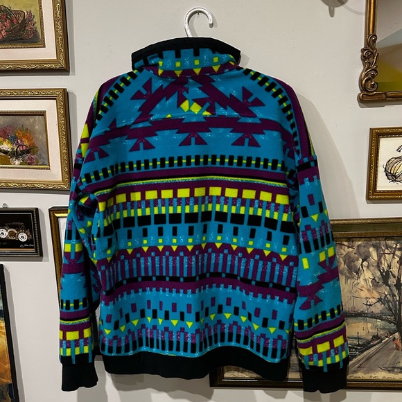 Columbia Blue and Purple Patterned Fleece - Picture 6 of 6